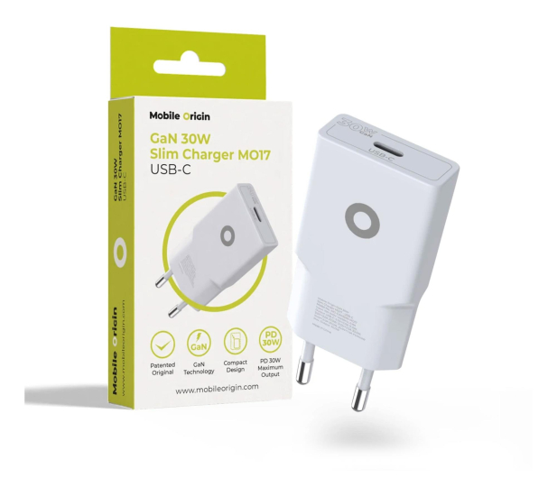 Mobile Origin GaN 30W Slim Charger MO17 USB-C white - 1485291 - zdjęcie 3